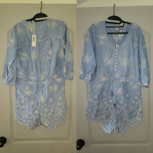 New Spell designs casablanca romper chambray L NWT - Picture 7 of 15